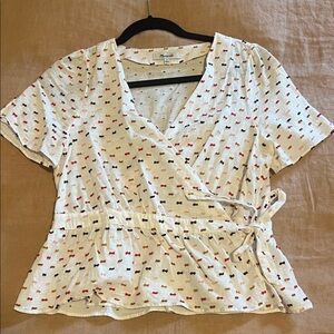 Madewell Wrap & Tie Blouse